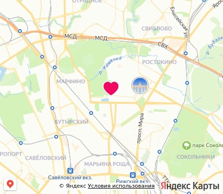 На карте