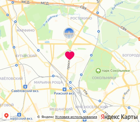 На карте