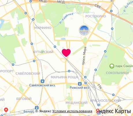 На карте