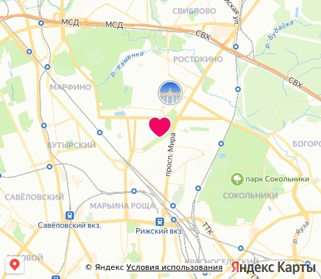 На карте