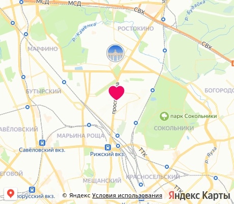 На карте