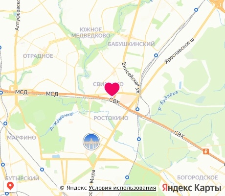 На карте
