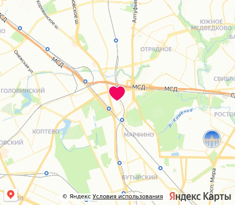 На карте