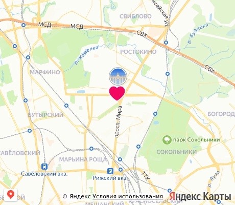 На карте