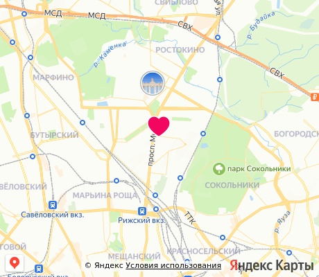 На карте