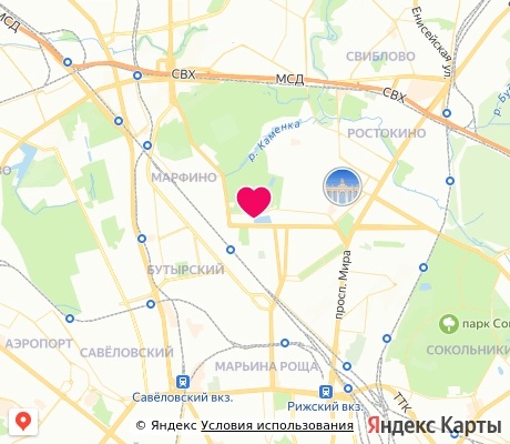 На карте