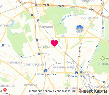 На карте