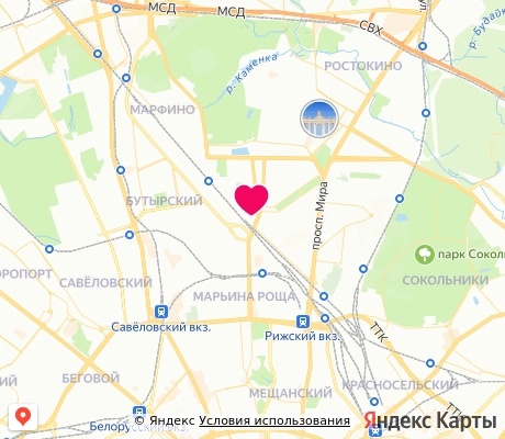 На карте
