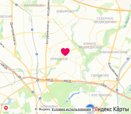 На карте