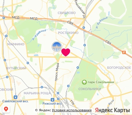 На карте
