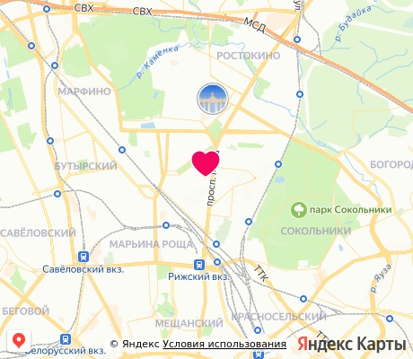 На карте