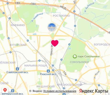 На карте