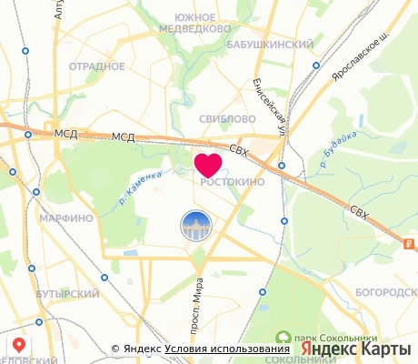 На карте
