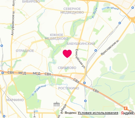 На карте