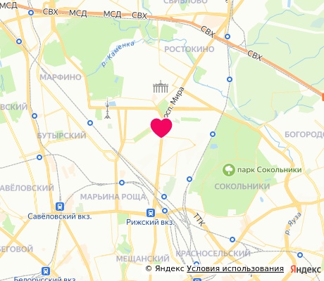 На карте