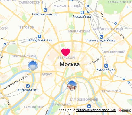 На карте