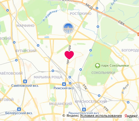 На карте