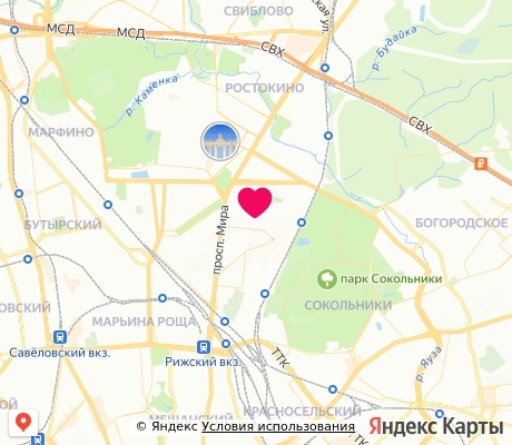 На карте