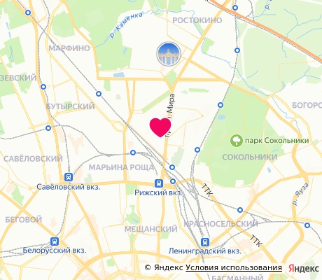 На карте