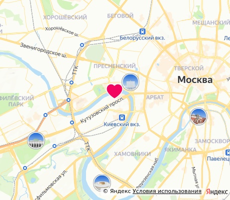 На карте