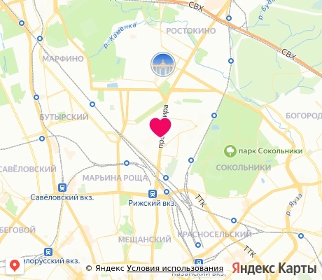 На карте