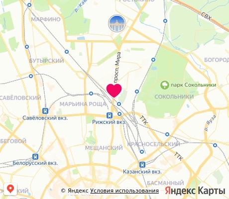 На карте