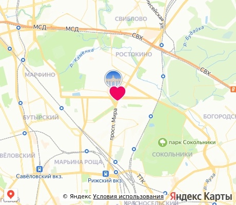 На карте