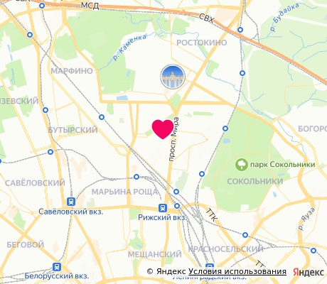 На карте