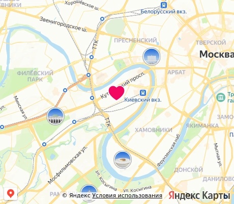 На карте