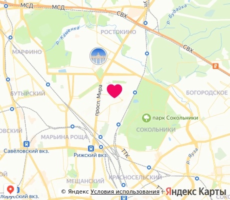 На карте
