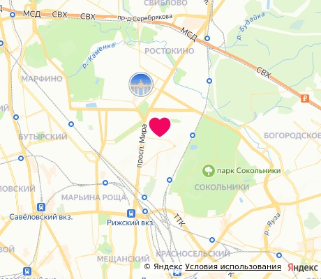 На карте