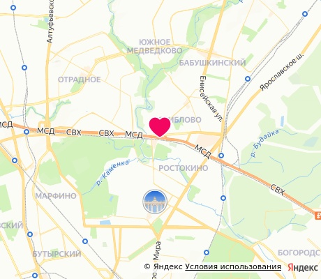 На карте